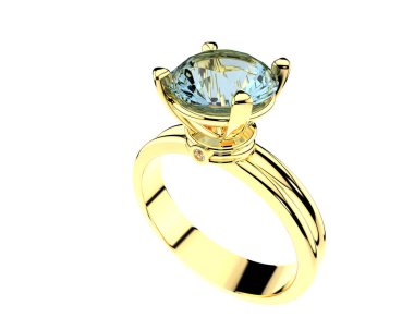 Güzel nişan yüzüğü arka planda izole edildi. 