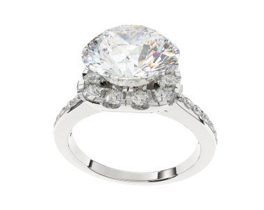 Güzel nişan yüzüğü arka planda izole edildi. 