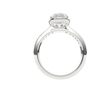 Güzel nişan yüzüğü arka planda izole edildi. 