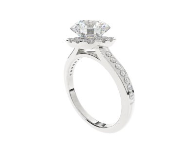 Güzel nişan yüzüğü arka planda izole edildi. 