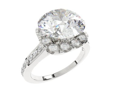 Güzel nişan yüzüğü arka planda izole edildi. 