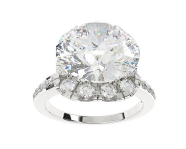 Güzel nişan yüzüğü arka planda izole edildi. 