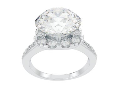 Güzel nişan yüzüğü arka planda izole edildi. 