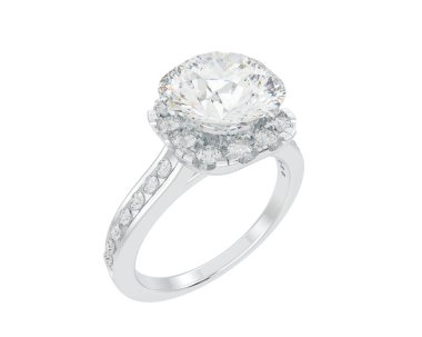 Güzel nişan yüzüğü arka planda izole edildi. 