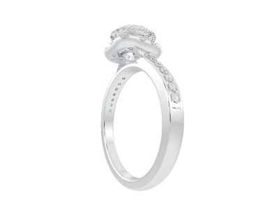 Güzel nişan yüzüğü arka planda izole edildi. 