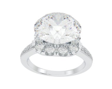 Güzel nişan yüzüğü arka planda izole edildi. 