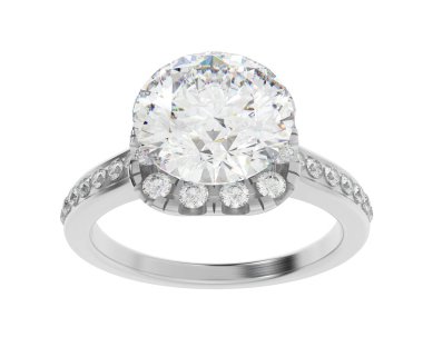 Güzel nişan yüzüğü arka planda izole edildi. 