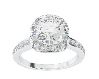 Güzel nişan yüzüğü arka planda izole edildi. 