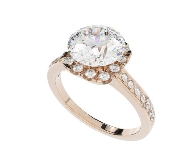 Güzel nişan yüzüğü arka planda izole edildi. 