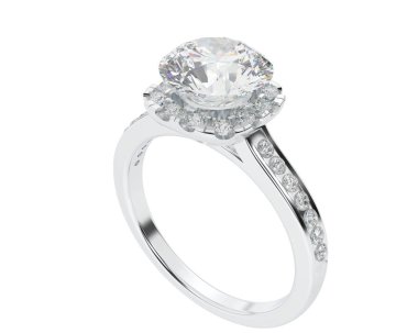 Güzel nişan yüzüğü arka planda izole edildi. 