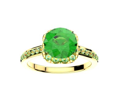 Güzel nişan yüzüğü arka planda izole edildi. 