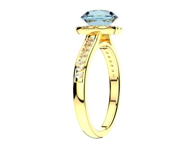 Güzel nişan yüzüğü arka planda izole edildi. 