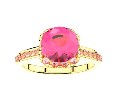 Güzel nişan yüzüğü arka planda izole edildi. 