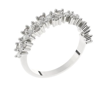 Güzel nişan yüzüğü arka planda izole edildi. 