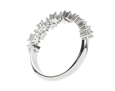 Güzel nişan yüzüğü arka planda izole edildi. 