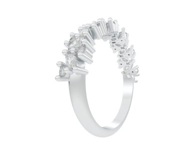 Güzel nişan yüzüğü arka planda izole edildi. 