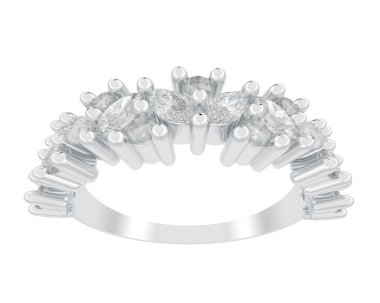 Güzel nişan yüzüğü arka planda izole edildi. 