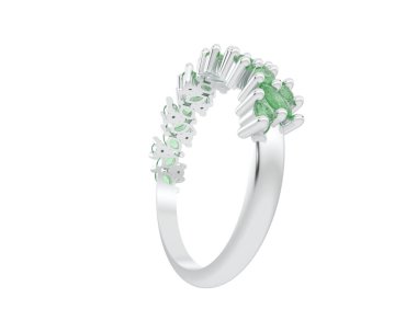 Güzel nişan yüzüğü arka planda izole edildi. 