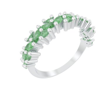 Güzel nişan yüzüğü arka planda izole edildi. 