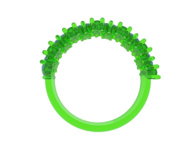 Güzel nişan yüzüğü arka planda izole edildi. 