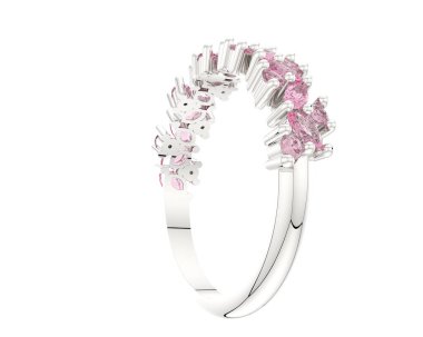 Güzel nişan yüzüğü arka planda izole edildi. 