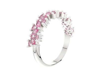 Güzel nişan yüzüğü arka planda izole edildi. 