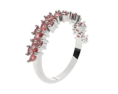 Güzel nişan yüzüğü arka planda izole edildi. 