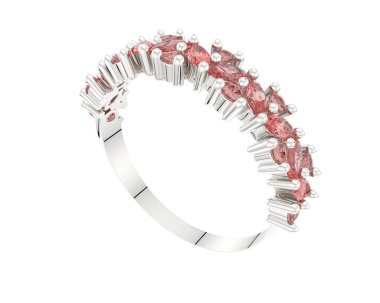 Güzel nişan yüzüğü arka planda izole edildi. 