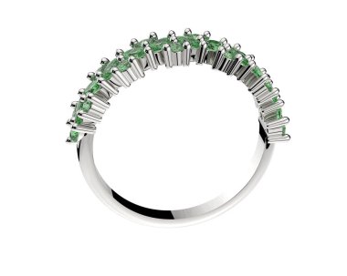 Güzel nişan yüzüğü arka planda izole edildi. 