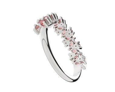 Güzel nişan yüzüğü arka planda izole edildi. 