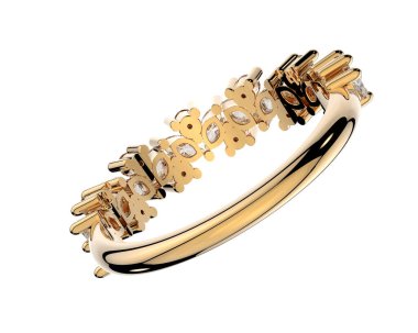 Güzel nişan yüzüğü arka planda izole edildi. 