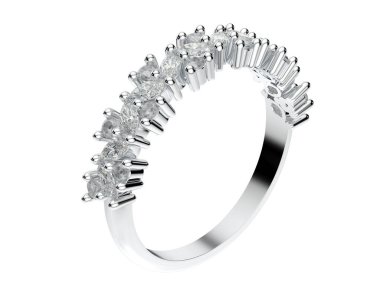 Güzel nişan yüzüğü arka planda izole edildi. 