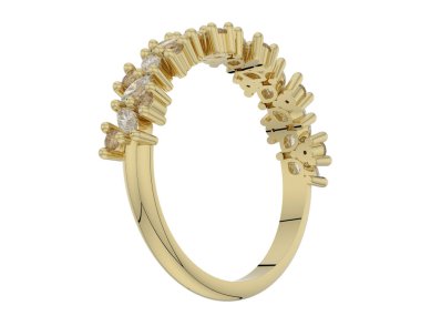 Güzel nişan yüzüğü arka planda izole edildi. 