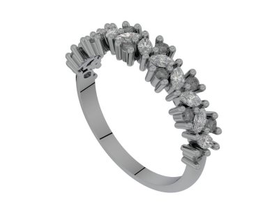 Güzel nişan yüzüğü arka planda izole edildi. 