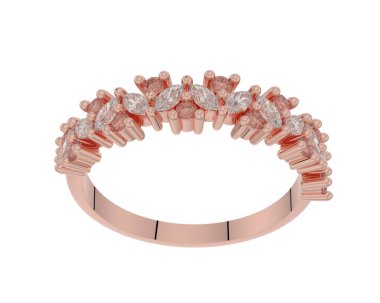 Güzel nişan yüzüğü arka planda izole edildi. 