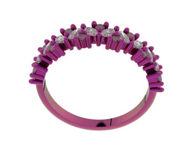 Güzel nişan yüzüğü arka planda izole edildi. 