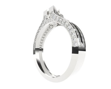 Güzel nişan yüzüğü arka planda izole edildi. 