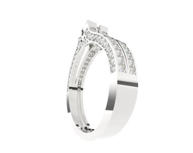 Güzel nişan yüzüğü arka planda izole edildi. 