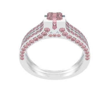 Güzel nişan yüzüğü arka planda izole edildi. 