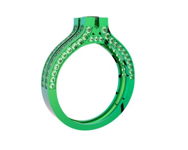 Güzel nişan yüzüğü arka planda izole edildi. 