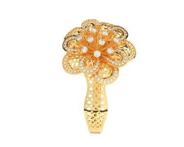 Güzel nişan yüzüğü arka planda izole edildi. 