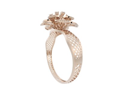 Güzel nişan yüzüğü arka planda izole edildi. 