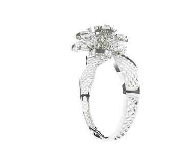 Güzel nişan yüzüğü arka planda izole edildi. 