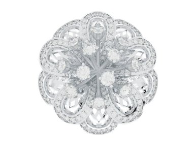 Güzel nişan yüzüğü arka planda izole edildi. 