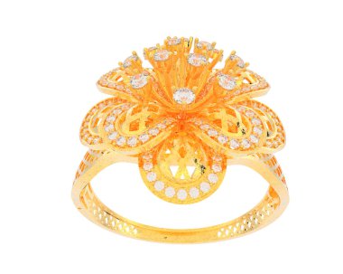 Güzel nişan yüzüğü arka planda izole edildi. 