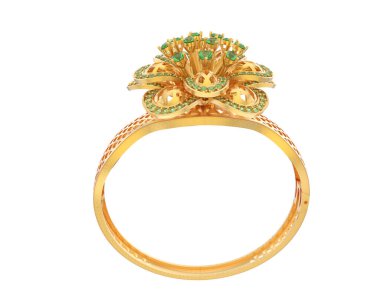 Güzel nişan yüzüğü arka planda izole edildi. 