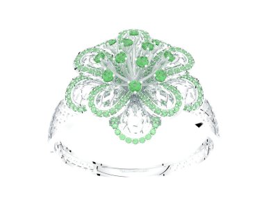 Güzel nişan yüzüğü arka planda izole edildi. 