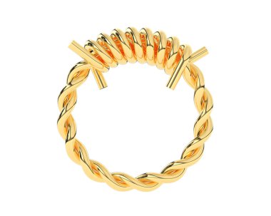 Güzel nişan yüzüğü arka planda izole edildi. 