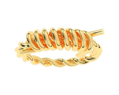 Güzel nişan yüzüğü arka planda izole edildi. 