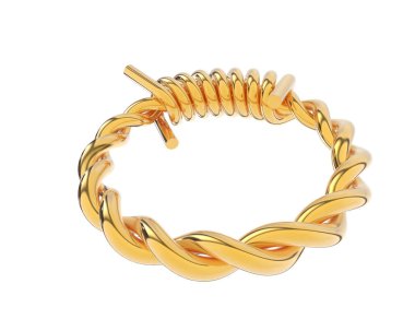 Güzel nişan yüzüğü arka planda izole edildi. 